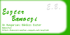 eszter banoczi business card