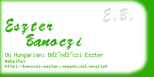 eszter banoczi business card